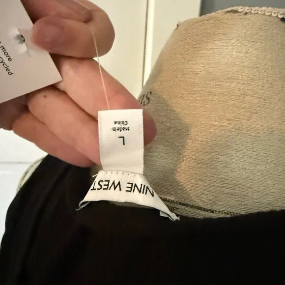 Nine West Black Ribbed Cutout Tank Top - Picture 7 of 7